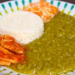 Arvejas Partidas Receta Peruana con Pollo al pimiento
